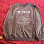 Swiftie Teacher Crewneck Sweatshirt Gray Era Taylor Music Classroom Size 1X Photo 0