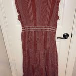 Ariat Maroon White Sunset State Of Mind Maxi Dress Sz XL Western Cottage Prairie Photo 4