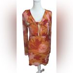 Urban Outfitters Giuliana Mesh Long Sleeve Mini Dress small Photo 1