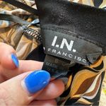 I.N. San Francisco  Y2K Tie Back Top. Size: Small. Black Geometric print. Photo 5