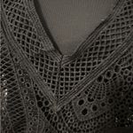 Blue Blush Black Crochet Lace Blouse Bodysuit Size Small Photo 7