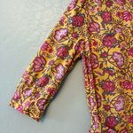 Anthropologie dRA Los Angeles Cassie yellow marigold floral print shirt dress size small Photo 10