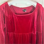 NWT Maison Tara Crushed Velvet Baby Doll Cherry Red Dress Size 24W Wedding Prom Photo 7