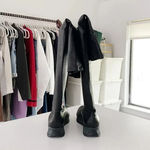 Clergerie Paris Modena Leather Over The Knee Flatform Boots Size FR 37 NIB Photo 6