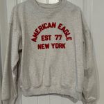 American Eagle AE Logo Graphic Relaxed Crew Neck Sweatshirt Photo 3