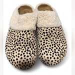 Outwoods  cheetah print, faux-fur lined slide slippers.  Photo 0
