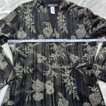 Jones New York Vintage Y2K  long sleeve top floral & sequin pattern size medium Photo 5