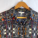 CAbi Maximalist Retro Y2K Vibe Abstract Semi Sheer Lightweight Blouse Size MD Photo 2