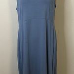Eileen Fisher Blue Sleeveless Midi Dress Minimalist Casual Comfort Medium Photo 0
