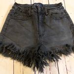 Boom Boom Jeans 👀FINAL SALE 👉DONATING BoomBoom black frayed hem sz 5 black denim shorts Photo 0