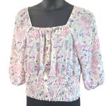 No Boundaries Excellent  XXL Boho Floral Peasant Blouse 3/4 Sleeve Juniors Top Photo 5