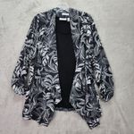 Susan Graver Womens Large Graphic Palm Textured Woven Cardigan Knit Tank Set Photo 1