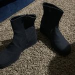 ZARA NWT Synthetic Goat Skin Wedge Booties Size 6 Photo 2