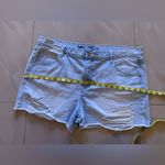 Mossimo boyfriend midi cut off denim shorts zippers pockets travel beach 16/33 Blue Photo 4