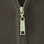 Misook  Knit High V-Neck 1/4 Zip Sleeveless Top Black Size S Photo 4