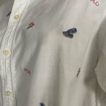 Ralph Lauren Polo by  Front Tie White Embroidered Short Sleeve Shirt Size XS Photo 2