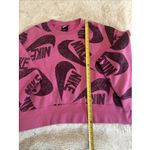 Nike Icon Clash Sweatshirt Womens 3X Pink Cropped Pullover Sweater Sportswear Photo 4