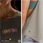 Lululemon Lab W Grid Mesh Training Tank *Graphic color Raw Linen Size 8 NWT Photo 2