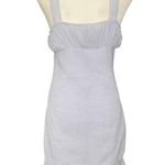 Sage  COLLECTIVE Womens Smocked Ruffle Mini Dress Light Blue Pleated Size 14 -NWT Photo 4