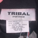 NWT Tribal Sportswear black open back soft long sleeve button down blouse Size 10 Photo 8