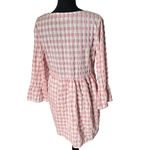 Urban Outfitters Seersucker Long Sleeve Mini Day Dress Medium Women’s Pink Photo 2