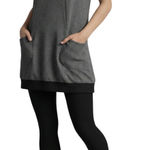 Dogstar Australia Sleeveless Hooded Tunic Dress Charcoal Grey L Pockets Gray Size L Photo 0