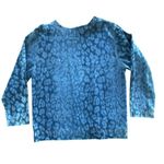 Gene Ewing Bis Vintage Sunwash Cotton Denim Top Size Medium Popover Printed 80s Blue Photo 2