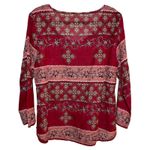 Denim & Supply Ralph Lauren  Boho Peasant Blouse Red Paisley Size Large Cottage‎ Photo 1