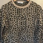 ZARA  Animal Print Sweater - Black and Cream Photo 1