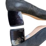 Anna F. Gray Suede Round Toe Velvet Block Heels size 40 US 10 Designer Luxury Photo 7
