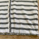 American Eagle  Women’s‎ Sz XS White/Black Stripe Snap Front Baby Doll Tee Photo 5