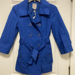 Anthropologie Tulle New Royal Blue Double Breasted Peacoat Long Sleeve Jacket Photo 0