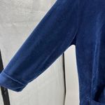 Alexander Del Rossa S/M blue zip front fleece robe house coat lounge grandma Size M Photo 2