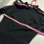 Black traditional dress Muxxn large black dress front pockets side zip front tie Photo 3