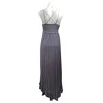 Free People Adella Gray Lace Sleeveless Cami Camisole Maxi A-Line Tank Dress M Photo 3