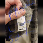 Paige NEW  Alpaca Wool Black And Grey Plaid Sweater Size XS Oversized Photo 5