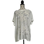Eyeshadow  White Sheer Studded Tunic Top Women’s 1X | Short Sleeve Layering Photo 4