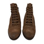 Free People  Loveland Ankle Boot Size 39 US 9 Brown Suede Snake Embossed Boho Photo 4