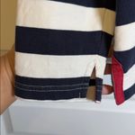 Joule Clothing Navy White Stripe Long Sleeve Polo Shirt Size 8 GUC #6005 Blue Photo 1