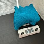 Urban Outfitters Blue Smocked V-Back Cross Neck Cropped Top Women's Size Large Photo 8