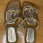 Azalea Wang Stetson Sandals in Gold Photo 0