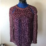 Isabel Marant  Maroon Shoulder Slits Crew Neck Blouse Photo 1