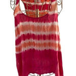 Ben and Lucia Anthropologie Aurora tie dye tank size S 100% silk Pink Photo 0