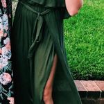 VICI Strapless Jumpsuit Olive Green Photo 0