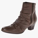 Clarks  Artisan Limbo Dance Slouch Boot Ankle Bootie Taupe Gray Leather Size 7.5 Photo 0