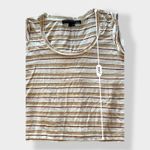 Veronica Beard Jeans Arion Striped Linen Muscle Tee Size S Photo 2