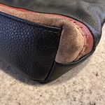 The Sak Leather Crossbody Bag Black Brown Suede Trim Boho Adjustable Strap Photo 7