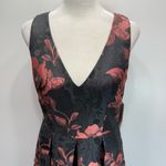 Eliza J Dark Gray and Rose Floral High Low Sleeveless Whimsigoth Formal Dress by  Photo 8