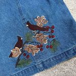 North Crest  Vintage Denim Button Down Shirt Embroidered Bird Size 3X Photo 14