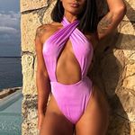 Plumeria Swimwear Alessia One Piece in Lilac Jewel L Purple Size L Photo 11